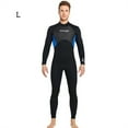 thumbnail image 3 of Eigraketly Traje de buceo de 3mm, Material de nailon, buena elasticidad, traje de baño de una pieza de estilo de manga larga, traje de neopreno con ribete Deportes acuáticos Hombre Azul Oscuro L Eigraketly OD020682-15, 3 of 6