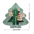 thumbnail image 7 of Metal Hanging Christmas Tree Wind Decorations - Festive Garden Spinners with Snowman and Snowflake Design for Holiday Cheer, 7 of 7