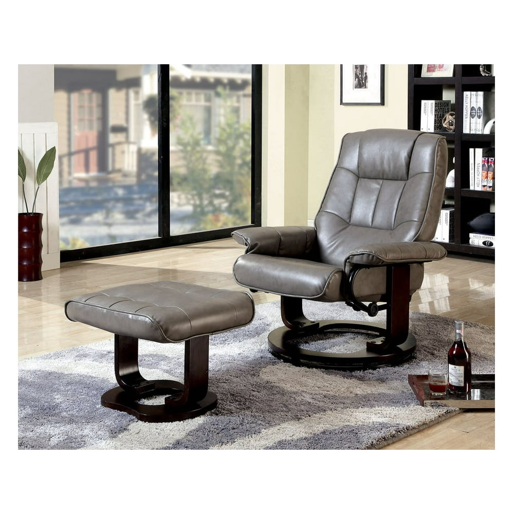 Multifunctional Swivel Lounge Chair With Ottoman, Gray - Walmart.com