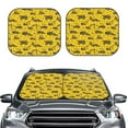 thumbnail image 2 of Daiia Vintage Excavator 2PCS Car Windshield Sun Shade, Foldable Sun Shield for Car Front Window, Auto Sun Blocker Visor Protector Universal for Truck SUV Pickup-Small, 2 of 7