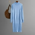 thumbnail image 2 of Meichang Womens Mock Neck Sweater Dress Chunky Long Sleeve Loose Fit Knit Pullover Dresses Fall Winter Soft Midi Sweater Dresses, 2 of 6