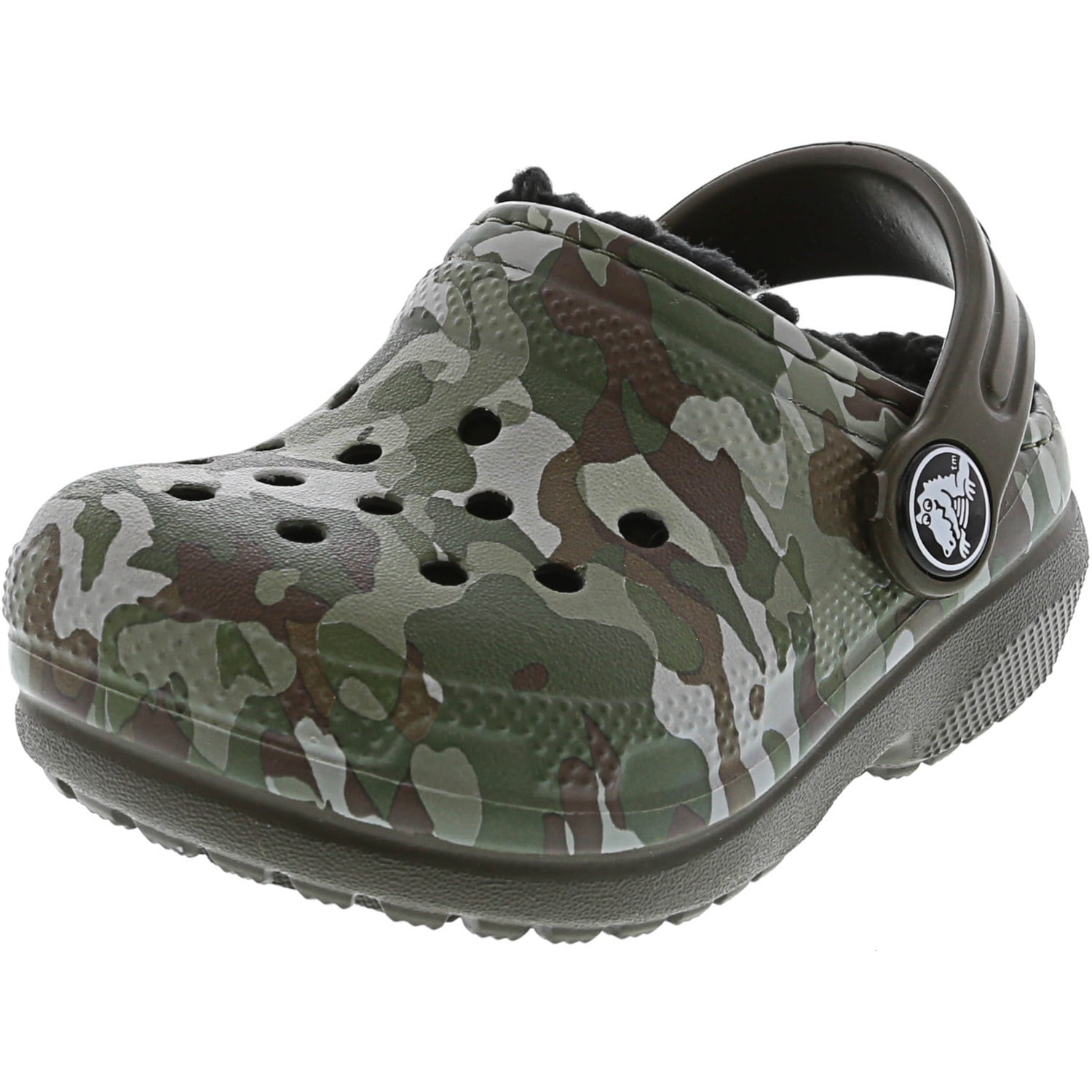 Crocs Classic Lined Graphic Clog Dark Camo Green / Black Ankle-High ...