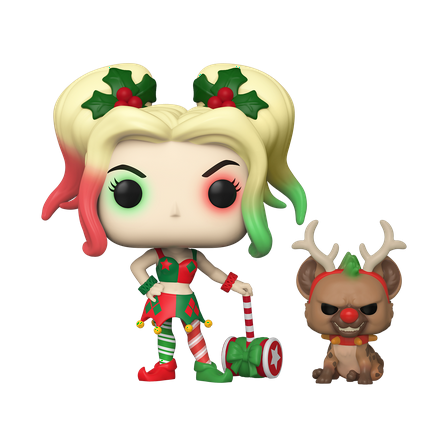 Funko POP! & Buddy:DC Holiday - Harley Quinn with Helper