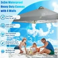 thumbnail image 2 of COBIZI Canopy Tent 10x10 Pop Up Outdoor Canopies with 4 Sidewalls Waterproof Commercial Instant Gazebo Tents for Party Patio Backyard with 4 Sandbags, 4 Stakes & 8 Ropes, Gray, 2 of 8