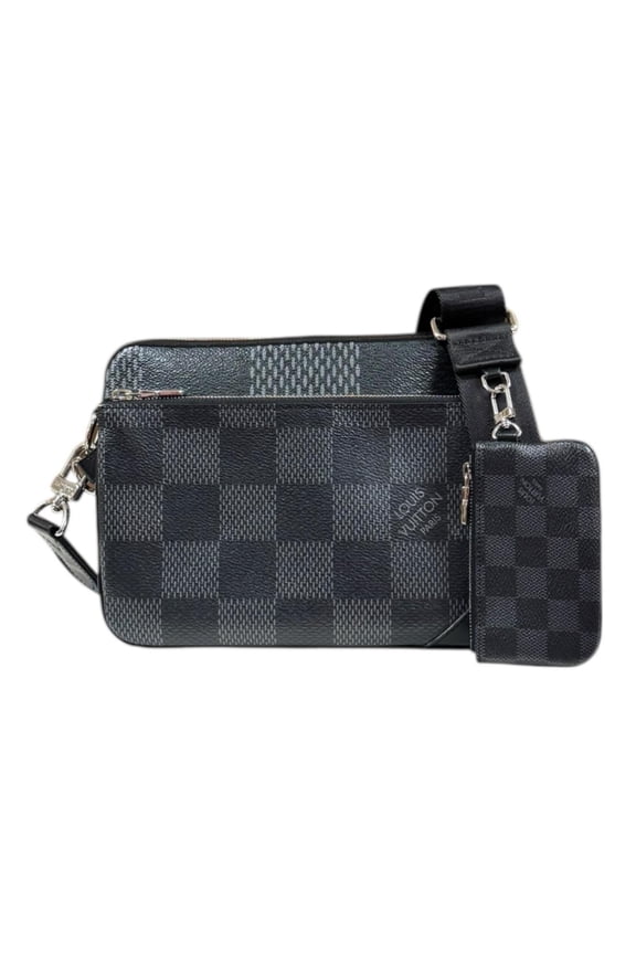 Pre-Owned Louis Vuitton Trio Messenger Damier Graphite 3D Shoulder Bag PVCN50017... (Good)