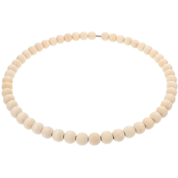 WHAMVOX Seasonal Wood Bead Wreath 1Pcs in Khaki for Holiday Parties and Home Decoration Boho Style