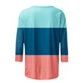 thumbnail image 4 of IROINNID Reduced Polyester Long Sleeve T Shirt for Women Daily Summer Slim Tie Round Neck T-shirt,Light Blue, 4 of 5