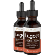 Lugols Iodine 2 Percent 2 fl oz Twin Pack | Potassium Iodide and Iodine Solution 2% | by Carlyle