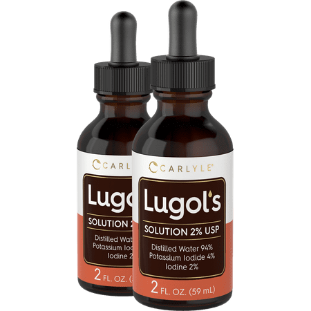 Lugols Iodine 2 Percent 2 fl oz Twin Pack | Potassium Iodide and Iodine Solution 2% | by Carlyle