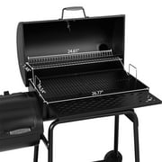 Royal Gourmet CC1830FC 28 Charcoal Grill with Offset Smoker, With Cover,855 Sq. In. Cooking Area, Front Shelf,Charcoal Grill for Outdoor Grilling and Backyard Cooking, Black