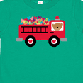 thumbnail image 4 of Inktastic Valentine Fire Truck Heart Bear Boys or Girls Toddler T-Shirt, 4 of 5