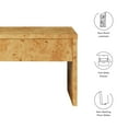 thumbnail image 2 of Hudson 1-Drawer Burl Wood Nightstand, 2 of 10