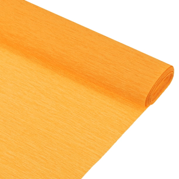 Rollo de papel crepé de 8.2 pies de largo y 10 pulgadas de ancho para decoración de bodas, Naranja 2 piezas