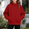thumbnail image 2 of StSilkitty Zip up Jacket for Boys Girls Long Sleeve Stand Collar Sweatshirts with Pockets Fall Winter Casual Fashion Outerwear, 2 of 7
