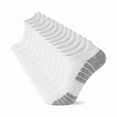 thumbnail image 1 of Chenchen Cotton Cushioned Low Cut Running Socks for Men & Women, Ankle Socks White 6 Pairs Arch Support Breathable, 1 of 1