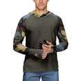 thumbnail image 3 of Trgacdwlo Camo Men's UPF 50+ Sun Protection Hoodie Shirts Raglan Long Sleeve Rash Guards for Men Hiking Running Men Fishing Shirt, 3 of 5