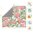 thumbnail image 3 of YFYANG Absorbent Dish Drying Mat for Kitchen, Reusable Sweet Pink Flowers Microfiber Dish Mat, 16 x 18 inch, 3 of 9