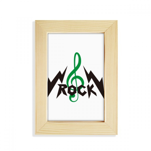 Rock and roll Escritorio de madera Arte Pintura 5x7 pies Marco de foto