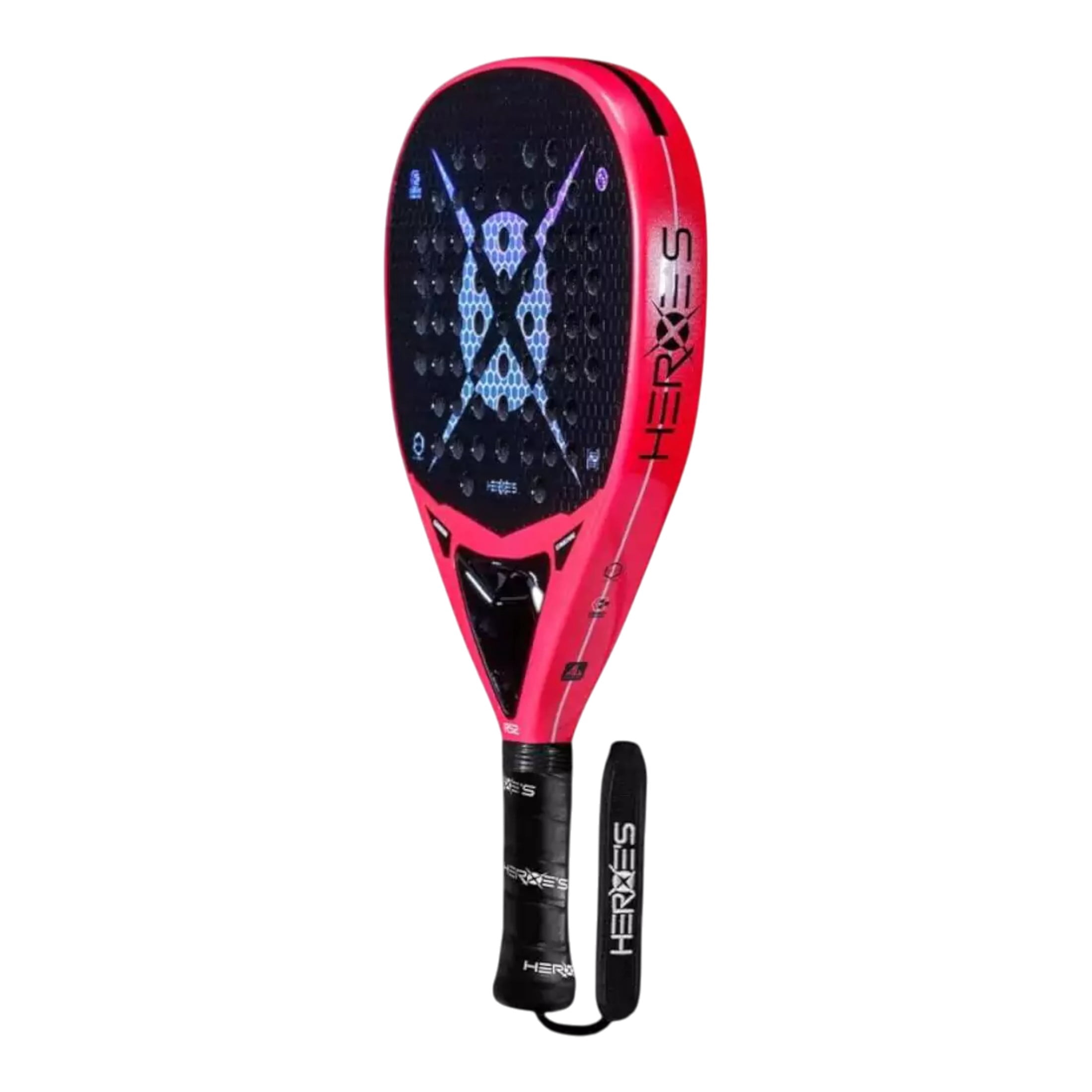 Heroes RS2 2025 Padel Racket 18K Carbon Silver Teardrop shape Advanced Mid Balance