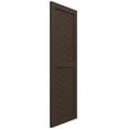 thumbnail image 2 of Ekena Millwork 15"W x 71"H True Fit PVC Two Panel Chevron Modern Style Fixed Mount Shutters, Raisin Brown (Per Pair - Hardware Not Included), 2 of 9