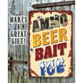 thumbnail image 3 of Metal Sign - Ammo, Beer, Bait, and Ice - Durable Metal Sign - Use Indoor/Outdoor - Great Bar Decor and Gift For Gun Enthusiasts and Fishermen (8" x 12"), 3 of 5