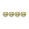 thumbnail image 4 of Northlight Set of 4 Blue and Silver Ribbed Round Mercury Glass Decorative Votive Candle Holders, 4 of 4