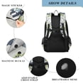 thumbnail image 4 of FORMRS Unisex School Backpack 17" Student Travel Bag with Laptop Compartment, Light Floral Pattern, 4 of 7