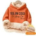thumbnail image 5 of WAYUTE Sweatshirts for Girls Long Sleeve Prints Cozy Hooded Sweatshirt for Playful Soft and Warm Pullover Top Casual Winter Outerwear, 5 of 5
