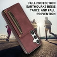 thumbnail image 6 of Designed for Samsung Galaxy A36 5G Wallet Case with Credit Card Holder - Premium PU Leather Flip Kickstand Shockproof Protective Purse Phone Cover for Samsung Galaxy A36 5G - Winered, 6 of 6