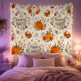 thumbnail image 2 of Thankful Harvest Among Pumpkins and Pie, Cozy Watercolor for Home Decor Fans, Botanical Wall Art, Thanksgiving Hostess Gift, Tapestry Wall Hanging for Dining Room and Kitchen, 2 of 7