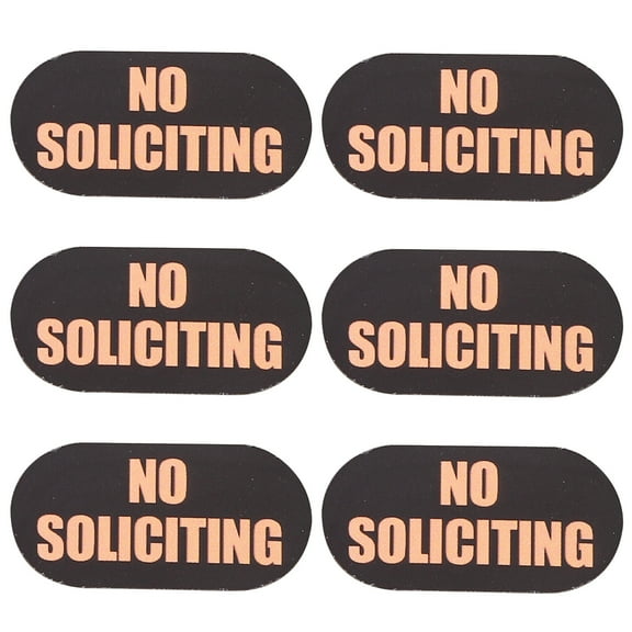MLINS  2 Sheets No Soliciting Door Sign for Front Adhesive Decals Weatherproof Sticker Entrances
