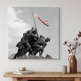 thumbnail image 2 of wall26 Canvas Print Wall Art Raising the American Flag at Iwo Jima Historic Cultural Photography Pop Art Traditional Scenic Colorful Multicolor Ultra for Living Room, Bedroom, Office - 16"x16&qu, 2 of 5