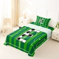 thumbnail image 5 of Erosebridal Green Football Court Print Letter E Twin Sheet Sets,Soccer Ball Games Bedding For Kids Boys 3 Pieces, 5 of 6