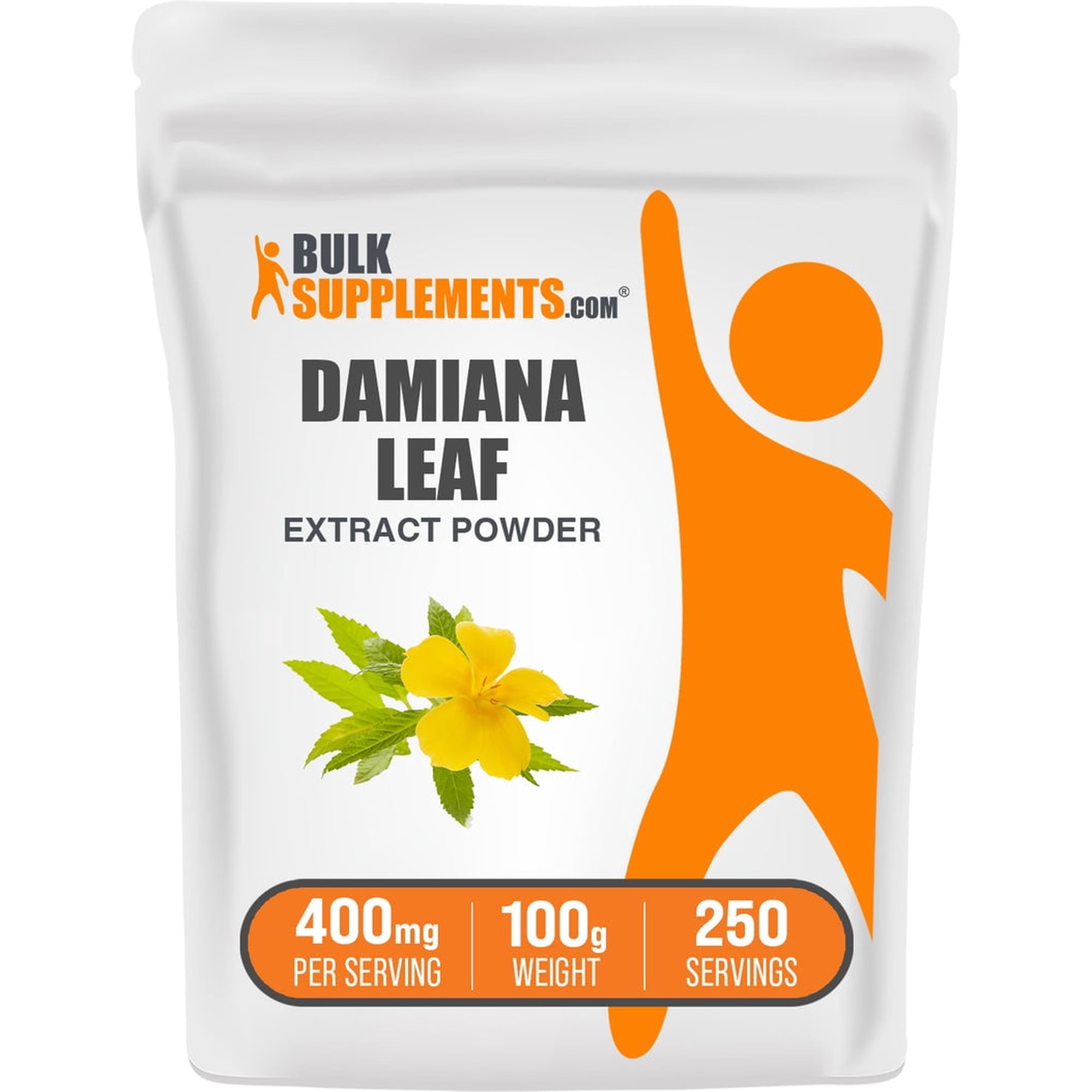 BulkSupplements Damiana Extract Powder - 400mg per Serving - 100 Grams (3.5 oz) - 250 Servings