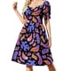thumbnail image 2 of Vestido de manga corta de hojas de Bichos, vestido de verano para mujer, vestido largo de verano para mujer, vestido elegante de lujo para fiesta y noche., 2 of 7