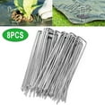 thumbnail image 4 of 8 Pack Garden Netting Pegs Stake Staples Securing Lawn U-Shaped Nail Pins New, 4 of 5