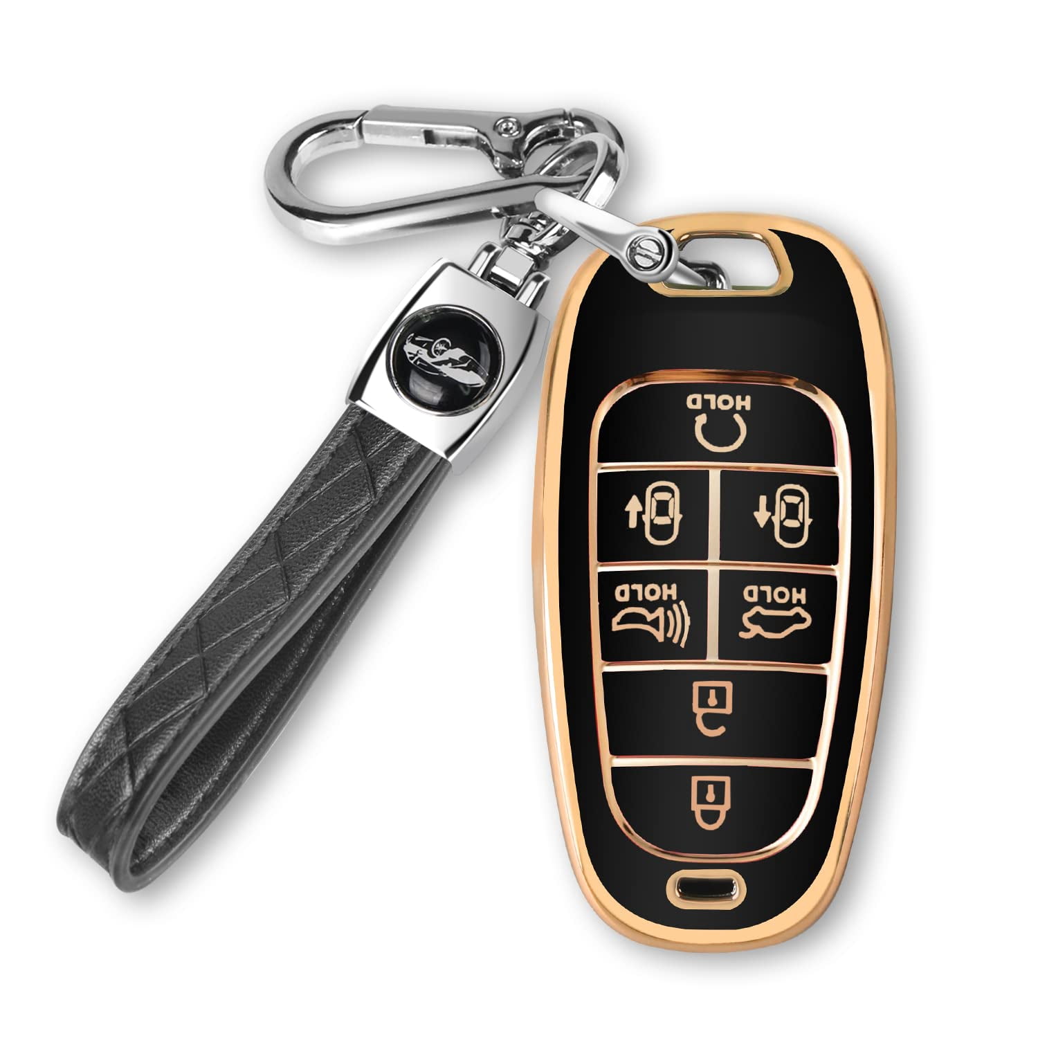 MILD EAST For Hyundai Key fob Cover Fit for 7 Buttons 2021 2020 2019