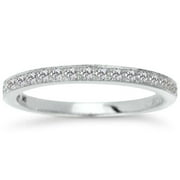 1/4 Carat Diamond Stackable Band in 14k White Gold