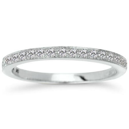 1/4 Carat Diamond Stackable Band in 14k White Gold