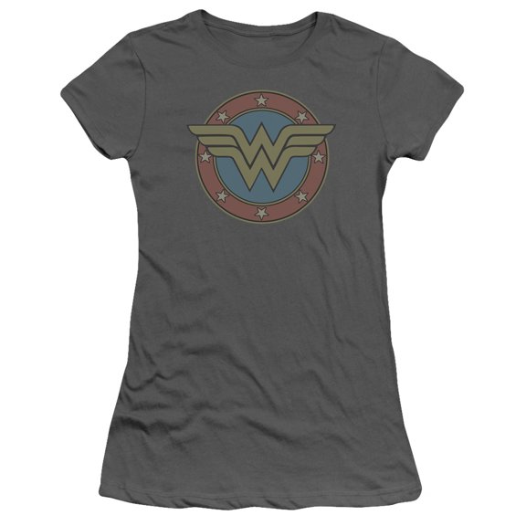 DC Comics Ww Vintage Emblem Junior Top Large Grey