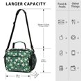 thumbnail image 4 of FORMRS Student Lunch Bag Insulated Reusable Cooler Box with Zipper Pockets, Small White Flowers, 4 of 9