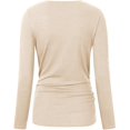 thumbnail image 3 of Sherrylily Maternity Shirt Side Button and Ruched Tunic Tops Long Sleeve T-Shirts, 3 of 5