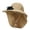 Khaki sun hats men, variant on Jessboyy Men's Bucket Hats with Neck Protection Breathable Sun Hats with Solar Fan Outdoor Hiking Hat Summer Cooling Sun Hats with Neck Flap Gray