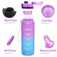 thumbnail image 6 of ZOUNICH BPA Free Water Bottle with Time Marker Leakproof Water Bottles for Kids 17oz, Dark Purple Blue, 6 of 6