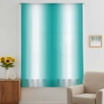 thumbnail image 3 of Aqua White Ombre Sheer Curtains 45 Inches Long, Gradient Abstract Minimalist Aesthetic Light Filering Curtains, Breathable Simi Curtain Privacy Drapes for Kitchen Bathroom Small Window Treatment, 3 of 9