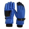 thumbnail image 3 of Guantes de invierno para niños, guantes interiores de felpa, guantes gruesos resistentes al viento para clima frío, guantes de esquí para niños, niñas , azul CUTICAT Guantes de invierno, 3 of 8
