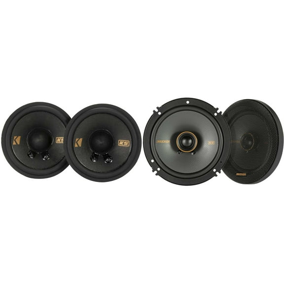 Kicker 51KSC6504 KS-Series 6.5" Coaxial Speakers with .75" tweeters w/ 51KSC2704 2.75" Bundle