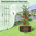 thumbnail image 5 of SLSY 3 Pcs 24x24x12in Round Galvanized Raised Garden Bed with Tomato Cages, Metal Planter Box for Planting Plants Vegetables Herbs Flowers, 5 of 9