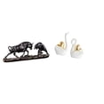 thumbnail image 1 of Estatua de escritorio,Figura decorativa de pelea de toros y osos,Colecciones de esculturas de toros,artesanía de resina,decoración,estatua de cisne,Estatuas y figuras de cisnes de cerámica, 1 of 8