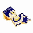 thumbnail image 2 of PinMart Louisiana Shape Flag Enamel Pins – Gold Plated US State Lapel Pins - 10 Pack, 2 of 7